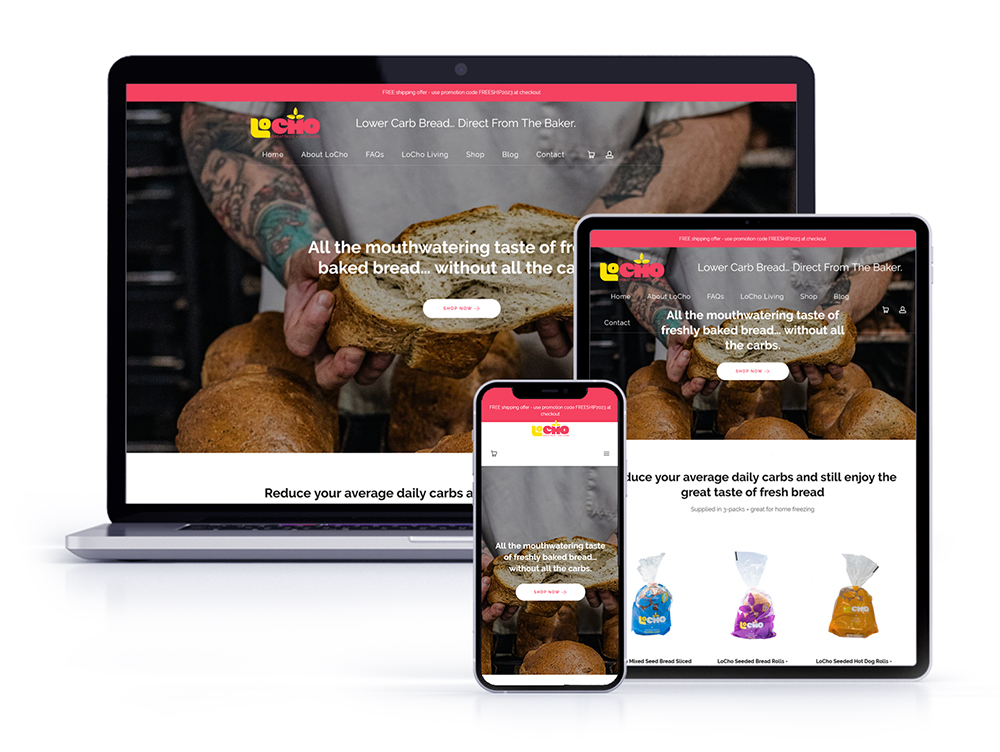 LoCho - Low Carb Baker - Shopify Ecommerce Website