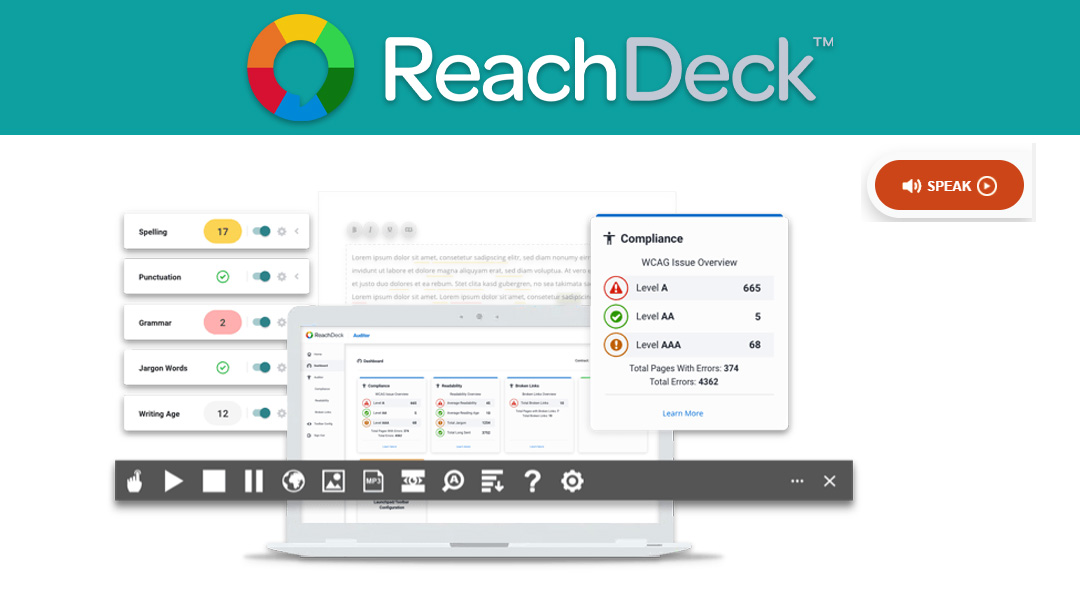 ReachDeck Toolbar and Dashboard