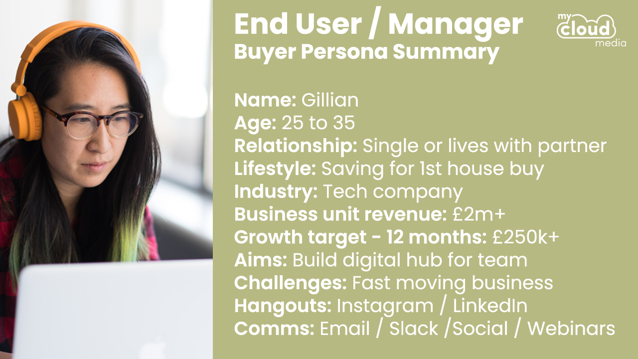 End-User / Manager Buyer Persona - My Cloud Media