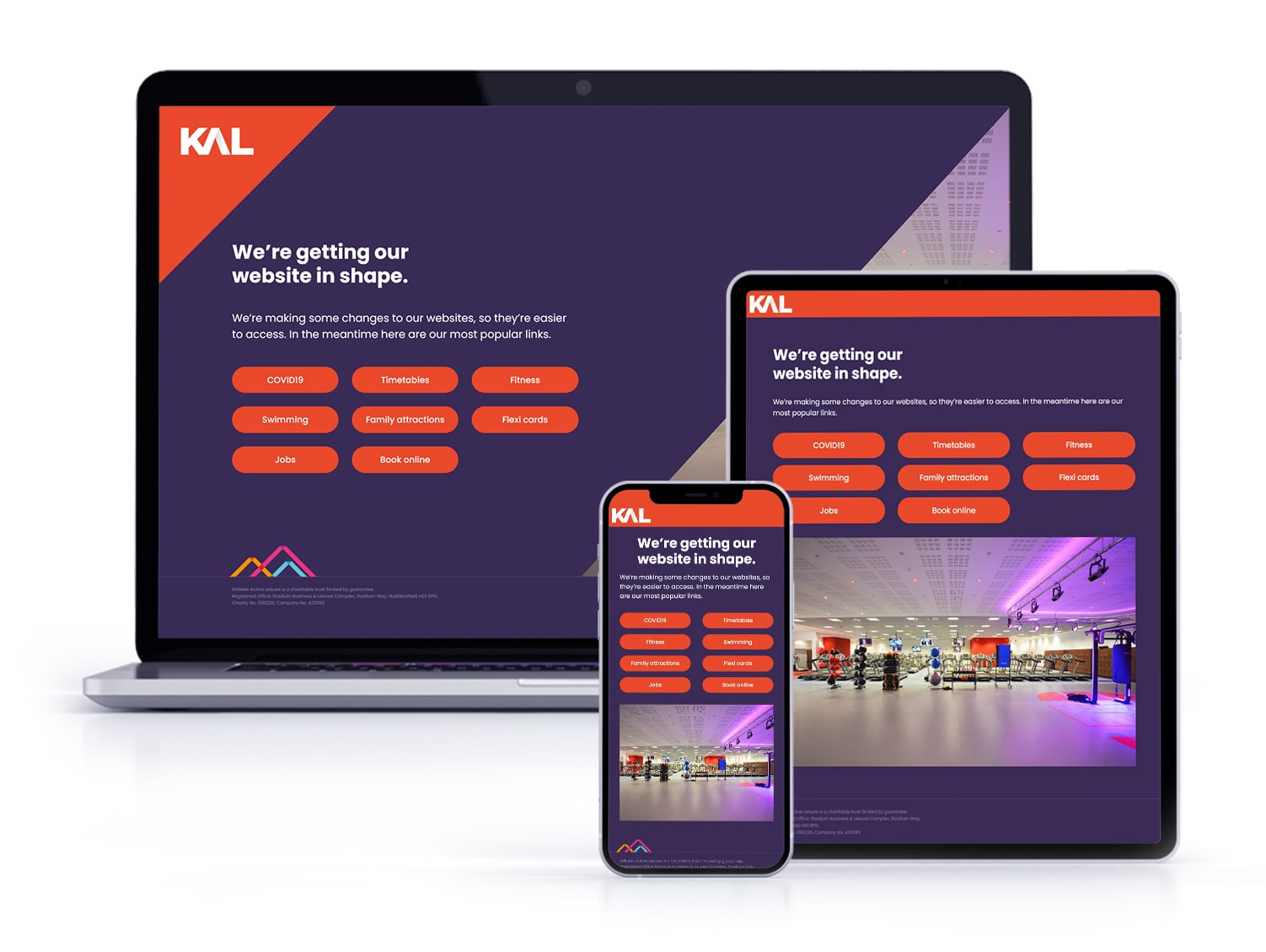 KAL Leisure Centres - Website Development Support