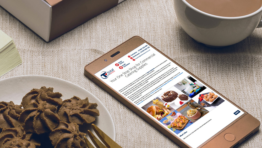 Total Food Service mobile friendly website