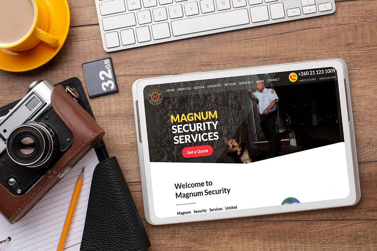 Magnum Security Zambia - Corporate Website Design