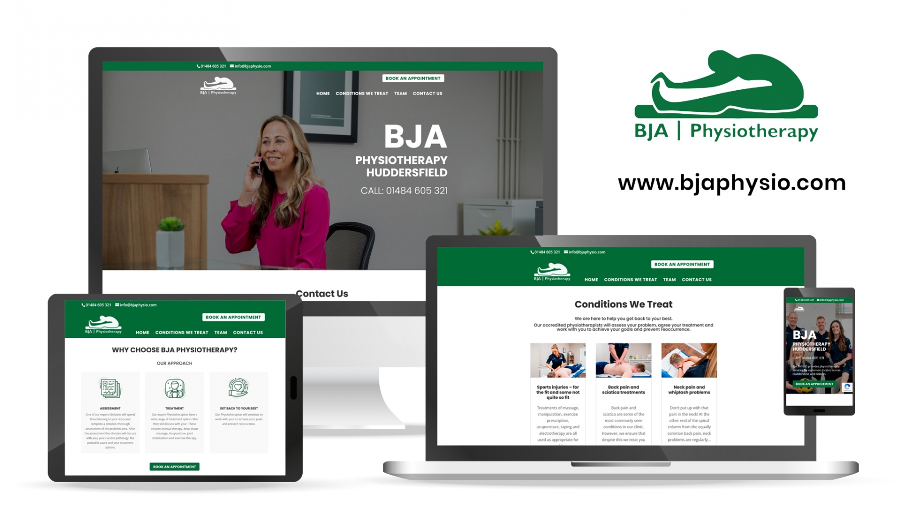 BJA Physiotherapy - WordPress Website Design