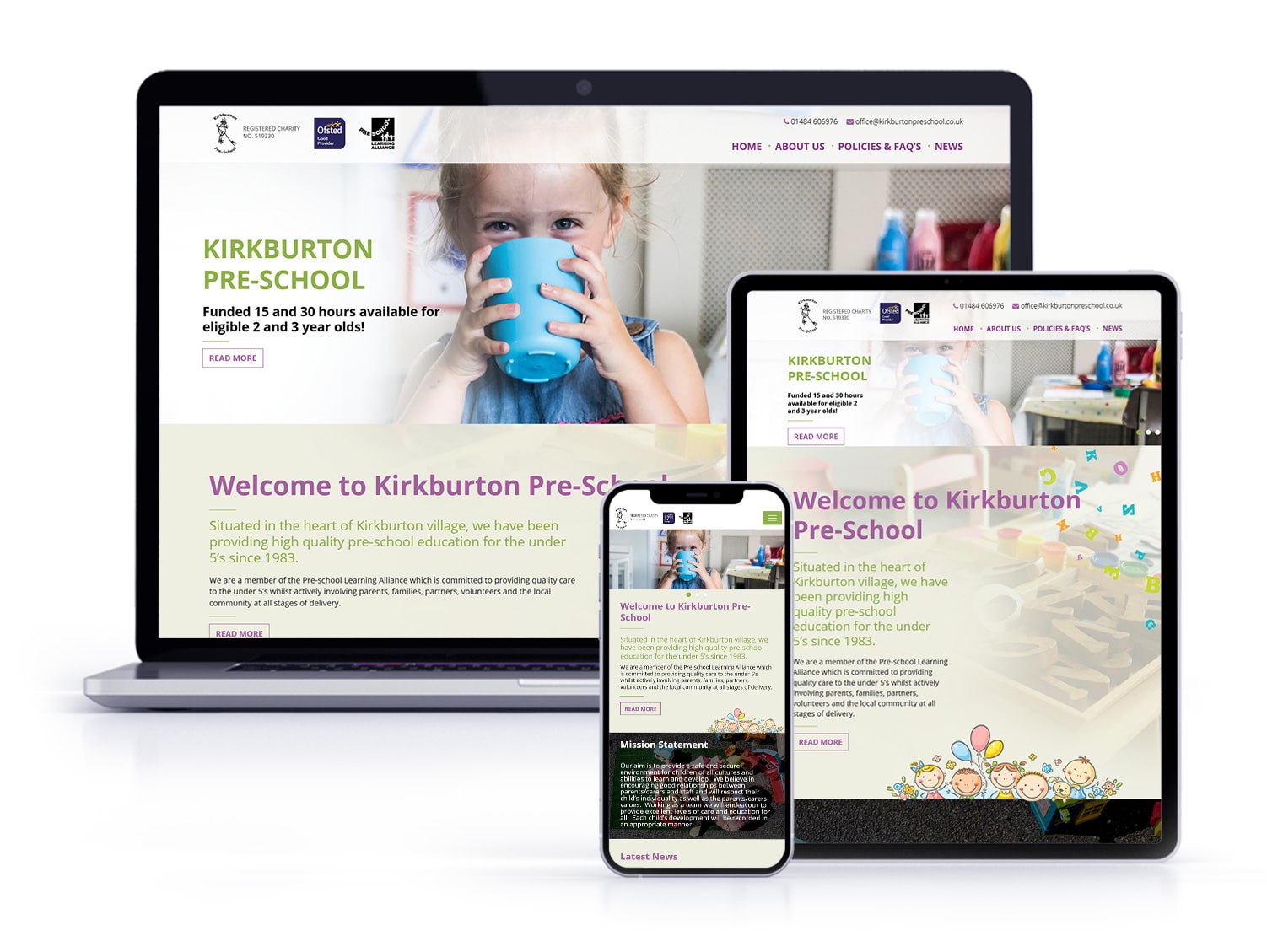 Kirkburton Pre-School Small Business Website Design