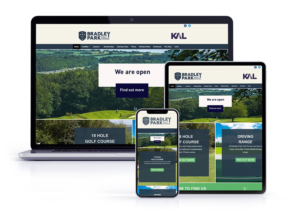 Bradley Park Golf Club - Website Development Support